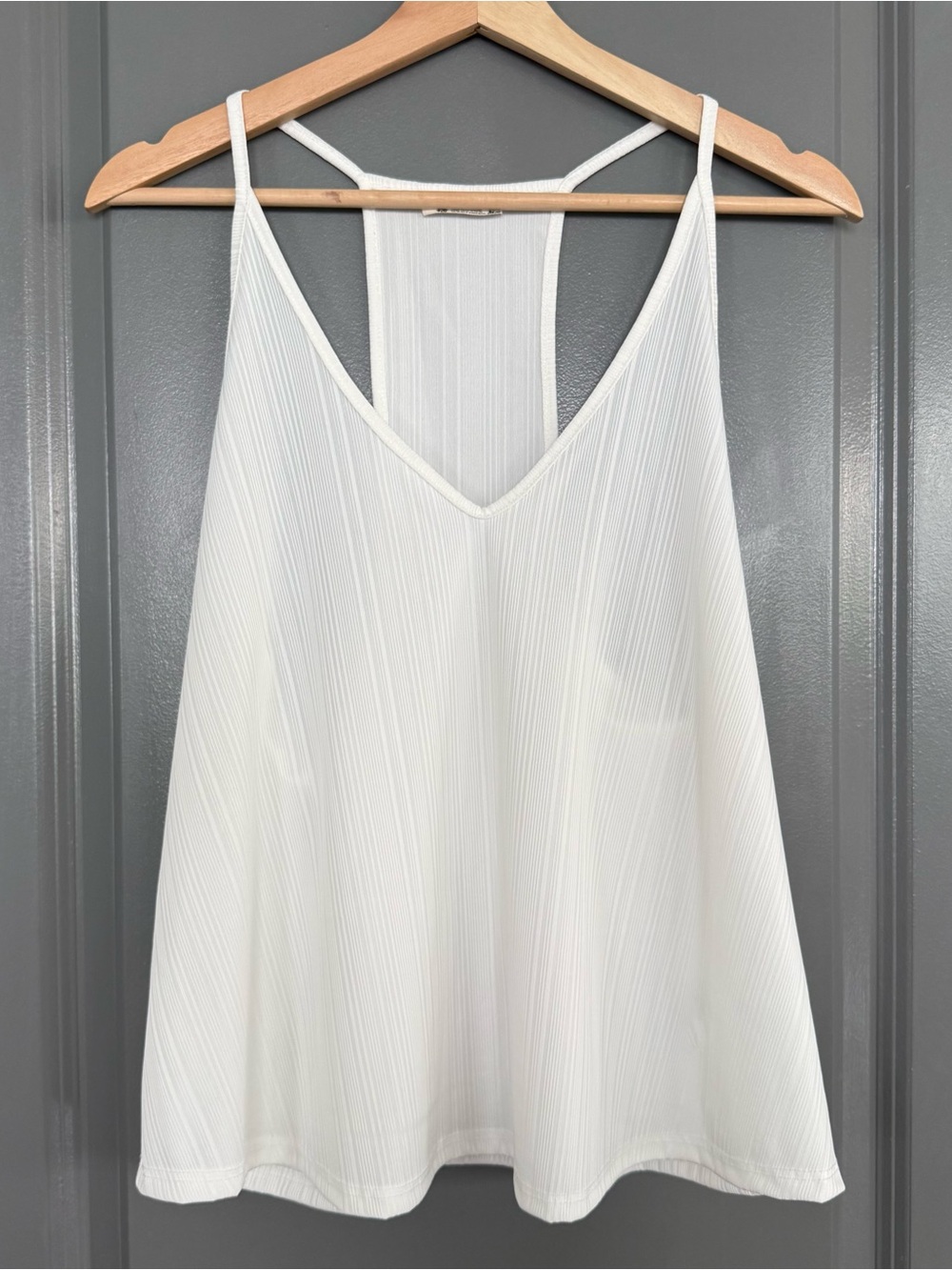 Intimately Free People White Ribbed Slinky Tank Top